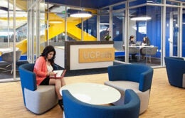 Woman working at UCPath office