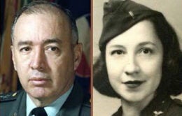 Archival uniformed photos of Gen. Richard E. Cavazos, the first Hispanic four-star general in the U.S. Army and posthumous recipient of the Medal of Honor, and Carmen Lozano Dumler, one of the first Puerto Rican women to become a U.S. Army officer.