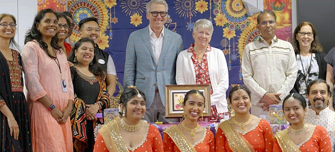 “Let There Be Light”: President Milliken joins UCOP staff in celebrating Diwali