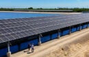 UC Merced project scientist Brandi McKuin and Zak Long walk along one of Project Nexus’ solar arrays. Credit: Fig. 1 by University of California