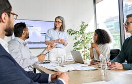Woman leading a meeting