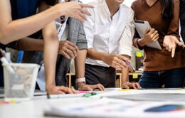 business people team meeting in modern office design planning ideas concept