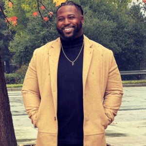 Lee West outdoors by a river