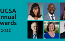 from left to right, top row: Lina Layiktez, Joash Wampande and Kelly Wood; bottom row: Mike Witherell, Kelsey Miller and Lou Gill.