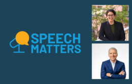 Speech Matters – Headshots of Michelle Deutschman and President Milliken