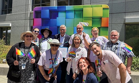 President Milliken + Pride members at the Oakland ice cream social