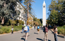 Students on UC Berkeley campus