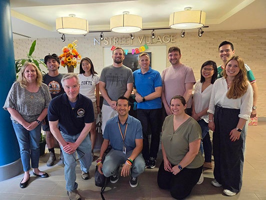 The FGR team at N Street Village — the largest provider of housing and essential services for women experiencing homelessness in D.C. Left to right, top row: Kamala Lyon, Colin Rajabi, Miu Kikuchi, Kent Springfield, Chris Harrington, Brent Palmer, Annie Nguyen, Ernesto Arciniega and Rachel Porter; bottom row: Phil Harman, Marcus Markle and Nicole Carlotto.
