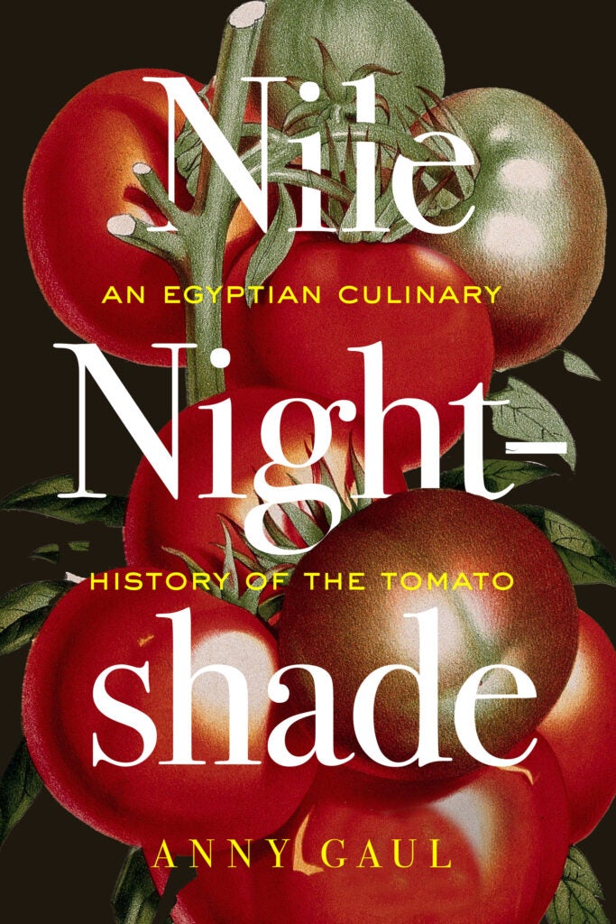 Book jacket cover art featuring large heirloom tomatoes