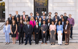 The 2023 UCCS student interns in front of the State Capitol Building