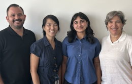 Oscar Lara, Miranda Josafat, Ankita Reddy and Annie Prozan.