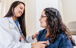 Doctor examining patient
