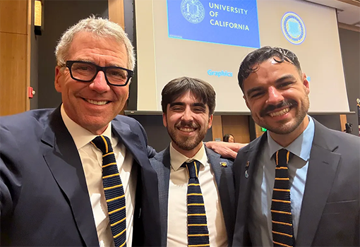 Three smiling men