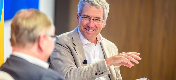 #nivoslider-42091-caption-0 Highlights, photos and video from President Milliken’s conversation with UCSF Chancellor Sam Hawgood